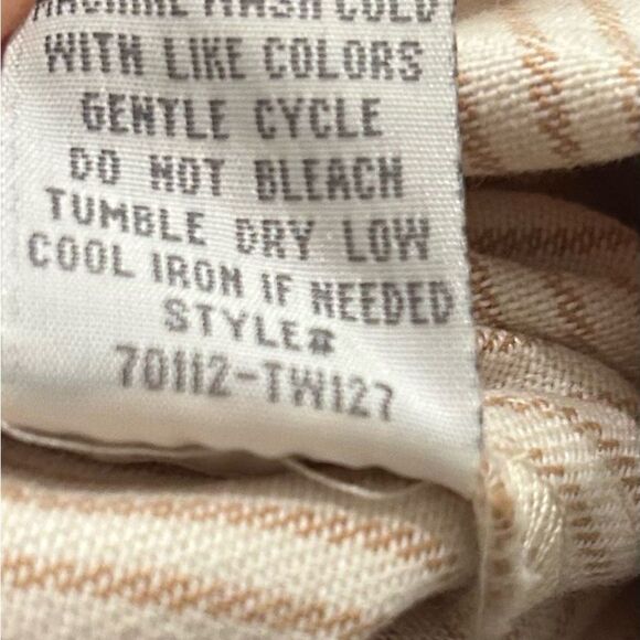 Cali 1850 Los Angeles Beige Cream Striped Wide Leg Pants Size 9 - Picture 3 of 11